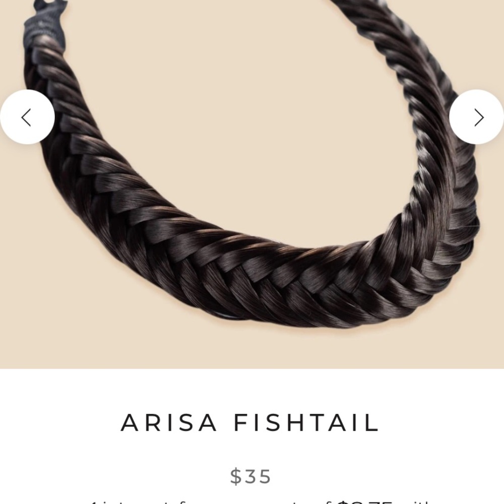 Madison Braid fishtail adjustable braid.